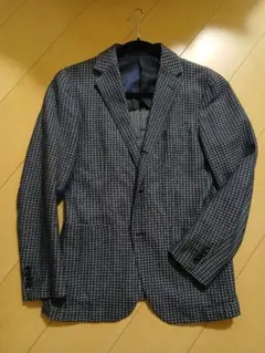 SOVEREIGN テーラードジャケット 46ネイビー×グレー　ハウンドトゥース