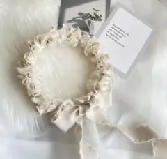 【美品】リボンクラウン ベビークラウン ナチュラルベージュ　バースデーフォト