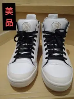 DIESEL ハイカットレザースニーカー