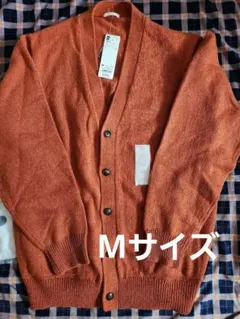GU ラムブレンドVネックカーディガン オレンジ Mのサムネイル