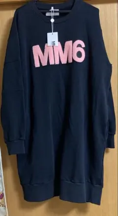 MM6 フリース刺繍オーバーサイズトレーナーワンピース新品