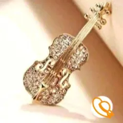 ブローチ　バイオリン　楽器　音楽発表会　ヴィンテージ　ブランド　卒業式　入学式