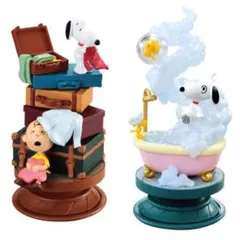 スヌーピースパイラルジオラマ　旅行カバン　バブルバス