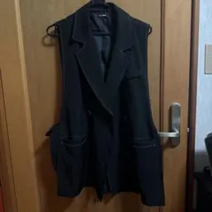 Ellno Loset ダブルテーラードベスト ブラック