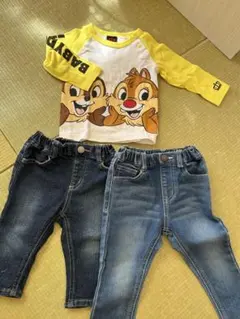 ロンTとブランシェスのデニムパンツセット 90cm