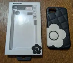MARY QUANT iPhone 17e 16e用ケース 黒色 花柄