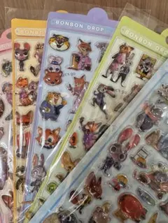 オマケあり　ズートピア 立体シール ウォーターインシール　ウォーターシール