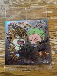 ワンピース ウエハースシール ゾロ vs ルッチ ステッカー ホロ加工