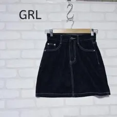 【GRL】ステッチデザイン デニムミニスカート　カジュアル