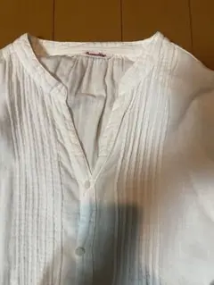 サンバレーダブルガーゼブラウス　ホワイト　Mサイズ