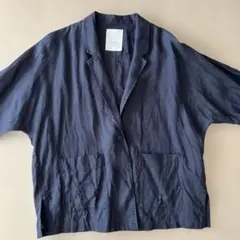 新品未使用　スタディオクリップ　リネン100% ジャケット　チャコール