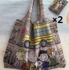 ♡muguetᵕ̈♡様専用　大容量　エコバッグ 軽量　　　２点　スヌーピー　新品