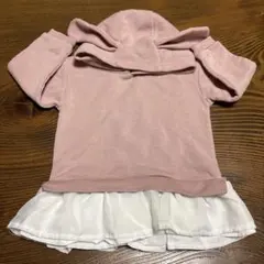 ウサ耳フード付き裏起毛トレーナー