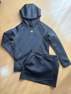 め*ん様 ダンボールニット　セットアップ　長袖パーカー　フード付きL スカートM