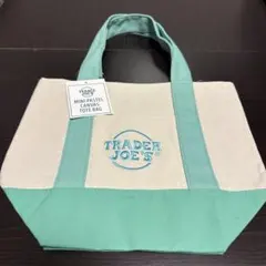 TRADER JOE'S ミニトートバッグパステル　グリーン