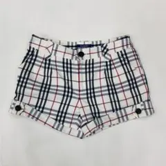 1326 バーバリー　ショートパンツ　ノバチェック　ボタン　ベージュ　36
