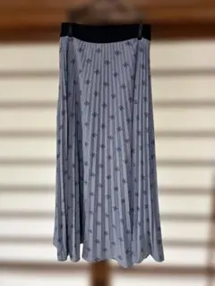 【美品】MISCH MASCHプリーツロングスカート ブルー横ファスナーのサムネイル