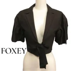 美品 FOXEY フォクシー フロントリボン結び ギャザースリーブボレロのサムネイル