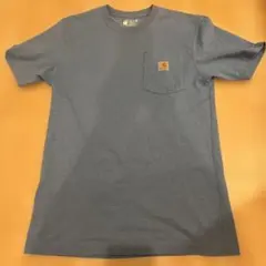 【美品】Carhartt ポケットTシャツ S 青 ルーズフィット