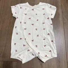 ⭐︎水通しのみ⭐︎ チェリー柄カバーオール 60-70サイズ