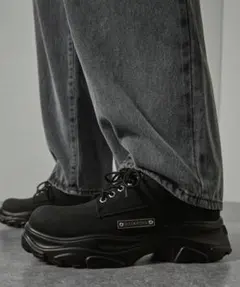 Alfred Alex 黒 厚底スニーカー