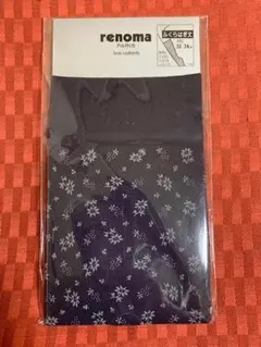 ★選べる3点980円★renoma　花柄　クルーソックス　22-24cm