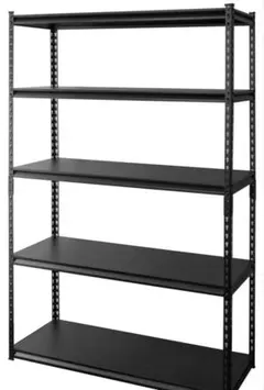 아이리스 플라자 STR-1200 스틸 랙, 5단, 블랙, 폭 120cm