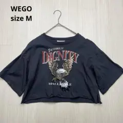 ● wego クロップドTシャツ カットオフ　半袖　　F