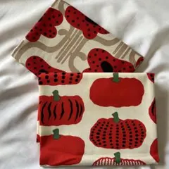 ★お得な2枚セット★可愛い♪お花　カボチャ　北欧デザイン　綿麻生地