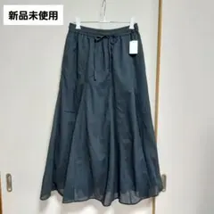 【 新品 】 SEASON REASON マチ フレア ロング スカート 黒　M