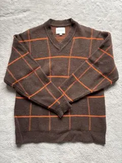 【urbanresearch】Vネックチェックセーター