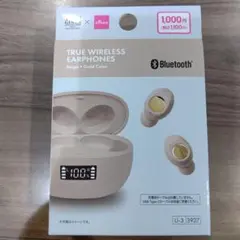新品未使用 TRUE WIRELESS EARPHONES ベージュ×ゴールド