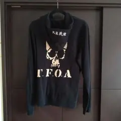 T.F.O.A スカルプリント ブラックパーカー　Mサイズ