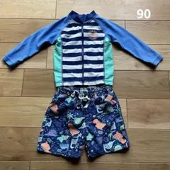 恐竜柄 ラッシュガード 水着 セット 90