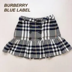 極美品✨希少カラー バーバリーブルーレーベル ノバチェック プリーツ