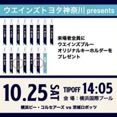 【横浜ビー・コルセアーズ】ウエインズブルーオリジナルキーホルダー