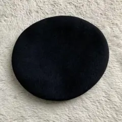 ベレー帽　黒　フェルト地　直径27cm