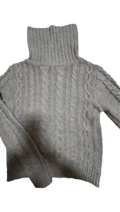 グレー タートルネック セーター M