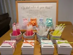 結婚式　ドレス色当てクイズセット