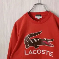 LACOSTE　ラコステ　カットソー　長袖　ロゴ　オレンジのサムネイル