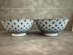 有田焼　清秀窯　麻の葉模様　丼ぶり　2個セット　新品・未使用のサムネイル