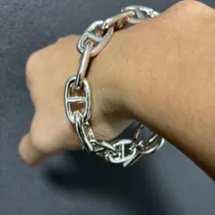 【早い者勝ち】シルバー925 チェーンブレスレット シェーヌダンクル風 早い者勝ち【シルバー925刻印あり】シェーヌダンクル風