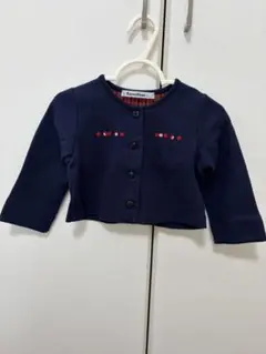 familiar カーディガン 80 ネイビー