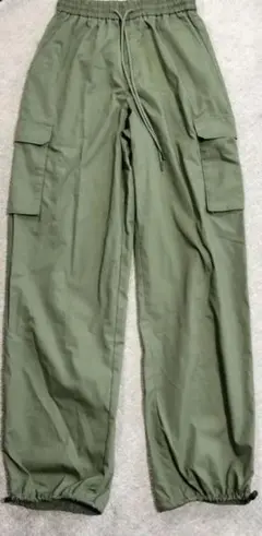 gu カーゴプルオンパンツ カーキ 　xs 丈長め