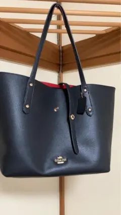 COACH コーチ トートバッグ A4収納可 大容量 シボ ブラック