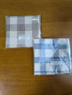 A.VALENCIA チェック柄ハンカチ2枚セットのサムネイル