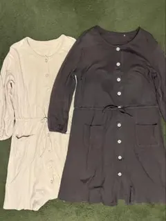 アカチャンホンポ　マタニティ・授乳パジャマ ピンク・茶色2点セット