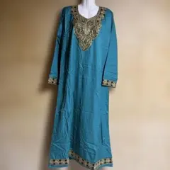 3点 ¥10000 ビンテージ 古着 卸 レトロ 80's 刺繍リネンワンピース