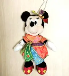 ディズニーランド 40周年 ミニー ぬいぐるみバッジ　ぬいぐるみ　チェーン　ぬい