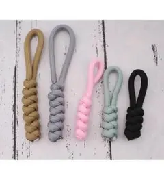 パラコード ジッパータブ ５個セット キーホルダー用 三サイズ　手作り